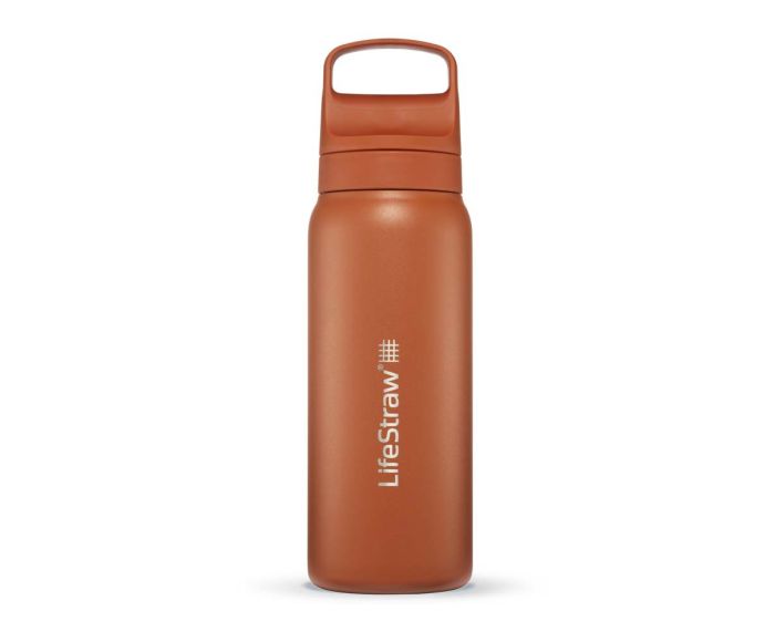 LifeStraw Go 2.0 Stainless Steel Bottle - 1L Orange main product photo
