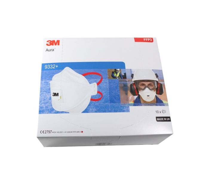Masque buccal 3M Aura 9332 FFP3 - 10 pièces dans une boîte main product photo
