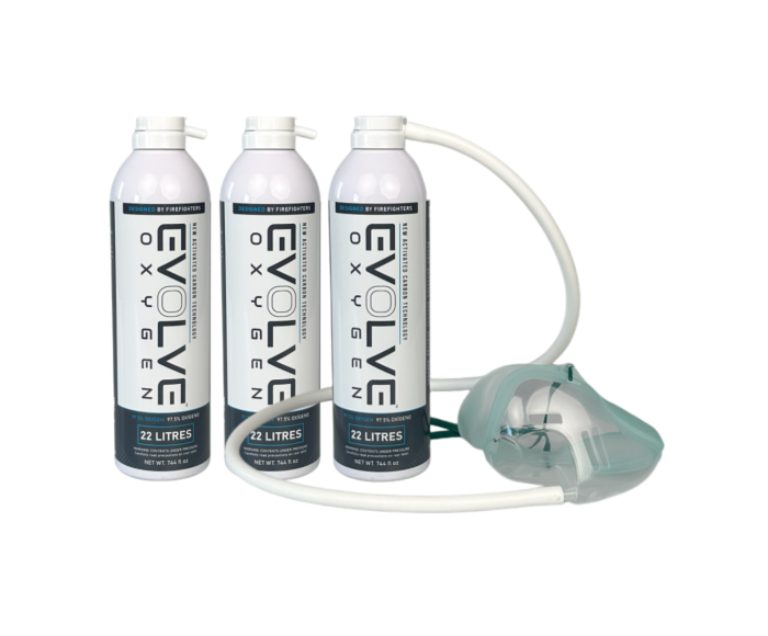 Evolve Oxygen 3x 22L + masque à oxygène main product photo