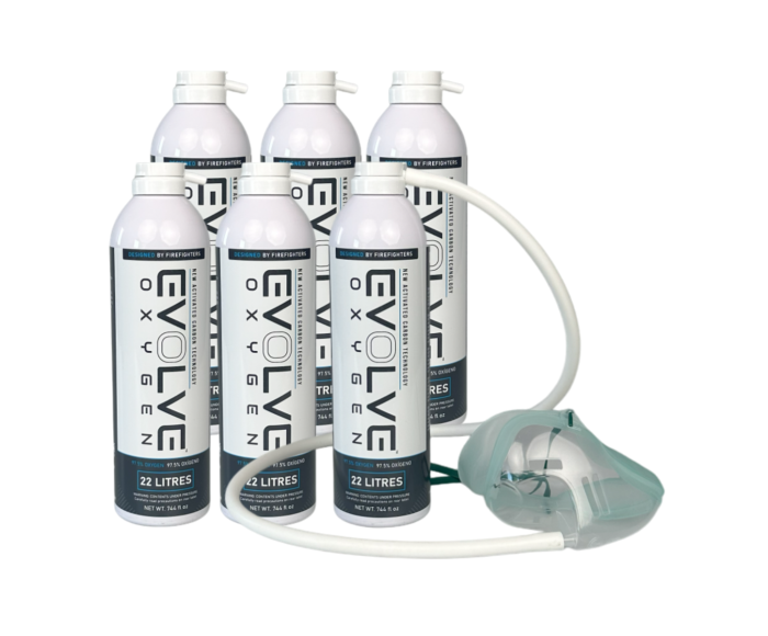 Evolve Oxygen 6x 22L + masque à oxygène main product photo