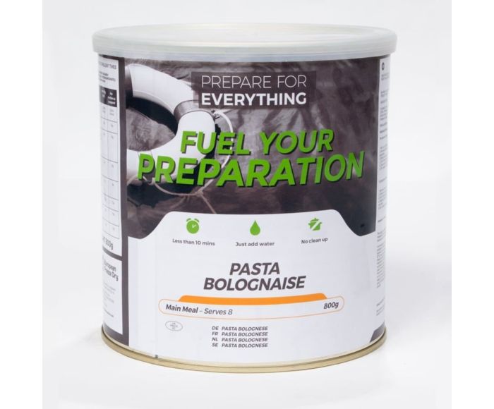 Rations de nourriture d’urgence – Pâtes à la bolognaise