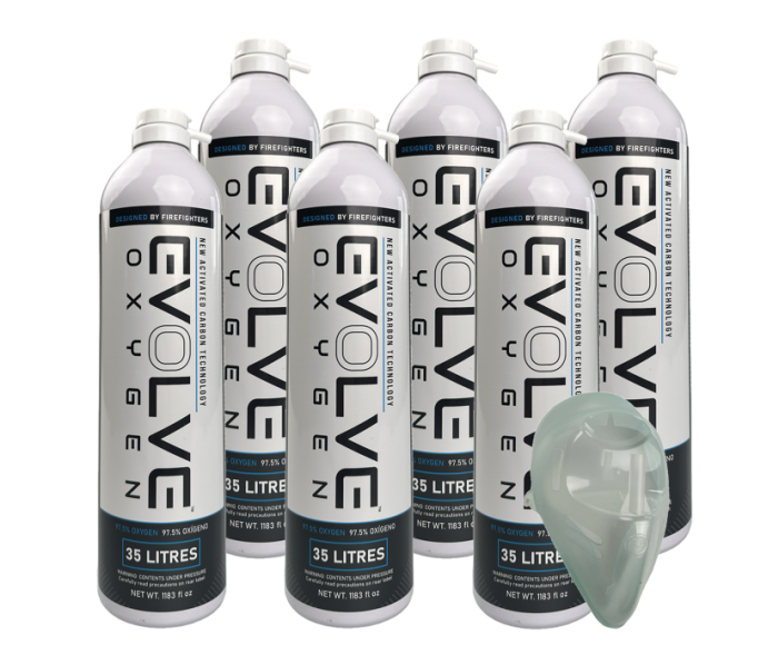 Evolve Oxygen 6x 35L + masque à oxygène main product photo
