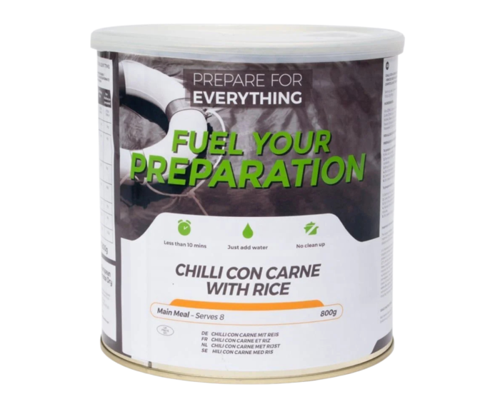 Emergency Food chili con carne avec riz main product photo