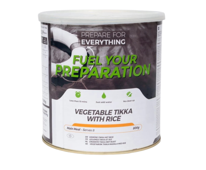Ration d’urgence : légumes Tikka avec riz
