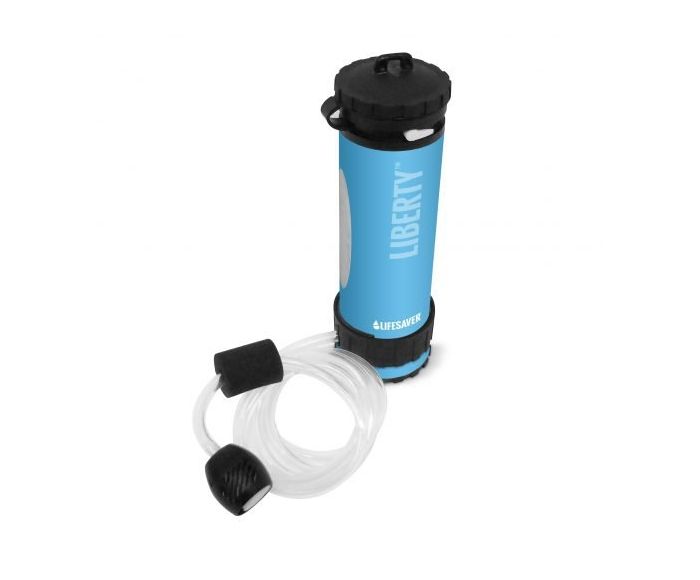 Lifesaver Liberty 2000 Bleu - Bouteille d'eau avec filtre à eau main product photo