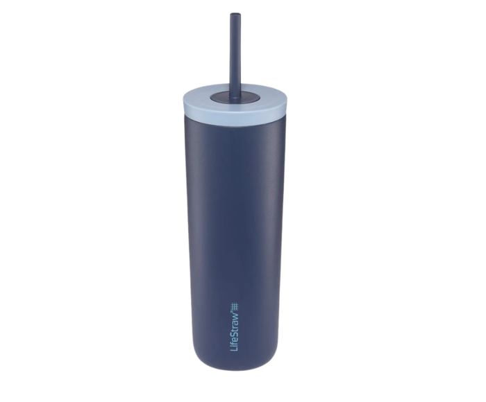 LifeStraw Go Tumbler filtreur d’eau en inox Aegean-Sea main product photo