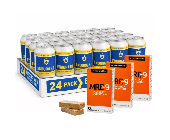 Rations d'urgence pour 72 heures - longue conservation (nourriture et eau) main product photo