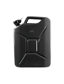 Jerrican à essence en acier de 20 litres - noir