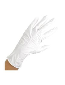 Gants en nitrile Bingold 25plus blancs, distributeur de 200 pièces, taille L Gants en nitrile Bingold 25plus blancs, distributeur de 200 pièces, taille L