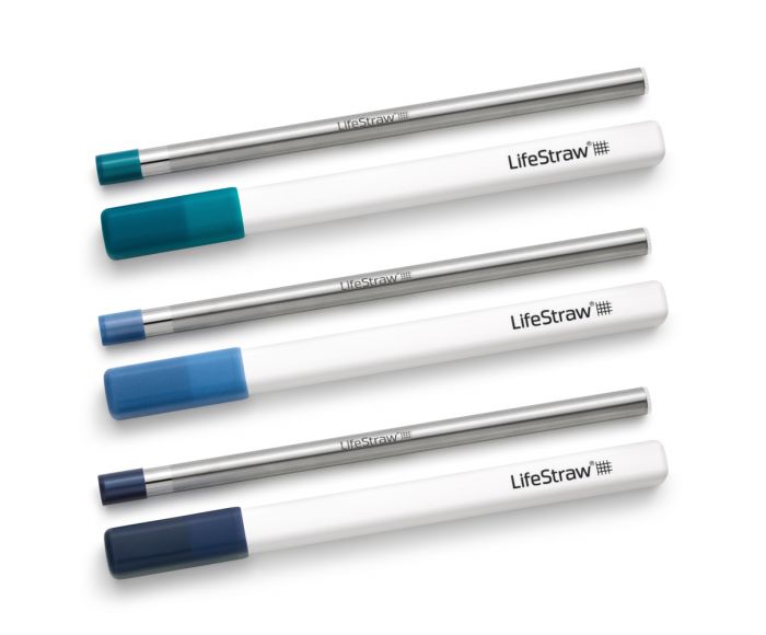 LifeStraw Sip paille en acier inoxydable avec étui de rangement (lot de 3) main product photo