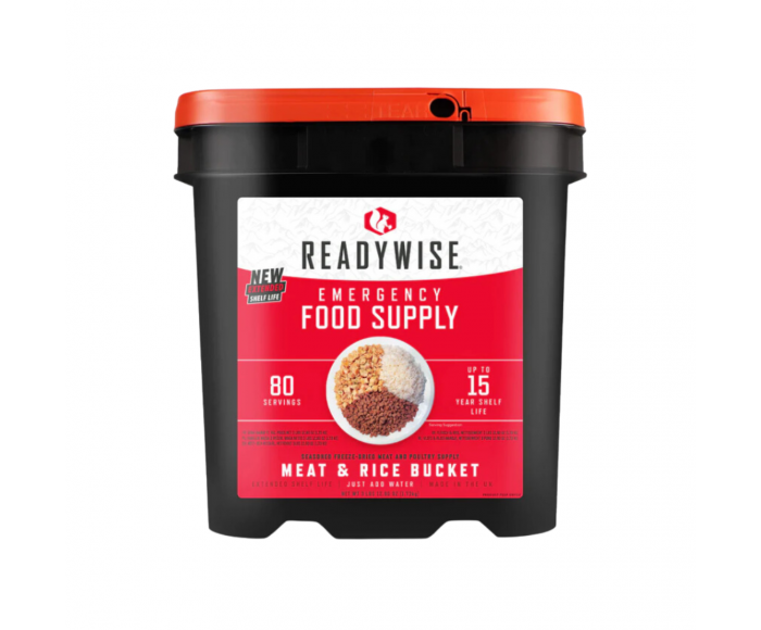 Ration de survie ReadyWise 80 portions à la viande et au riz main product photo