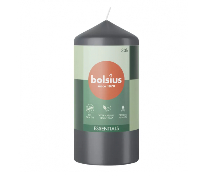 Bolsius Essentials Bougie émoussée 120/58 Stormy Grey main product photo