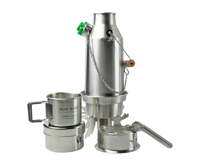 Kelly Kettle Trekker Kit en acier inoxydable
