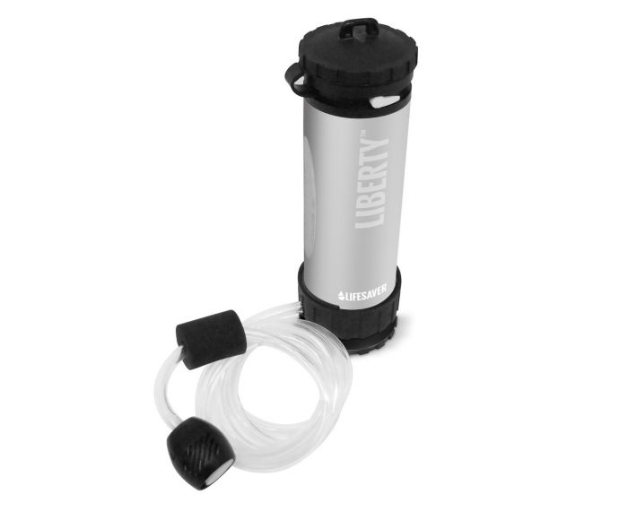 Lifesaver Liberty 2000 Argent - Bouteille d'eau avec filtre à eau main product photo